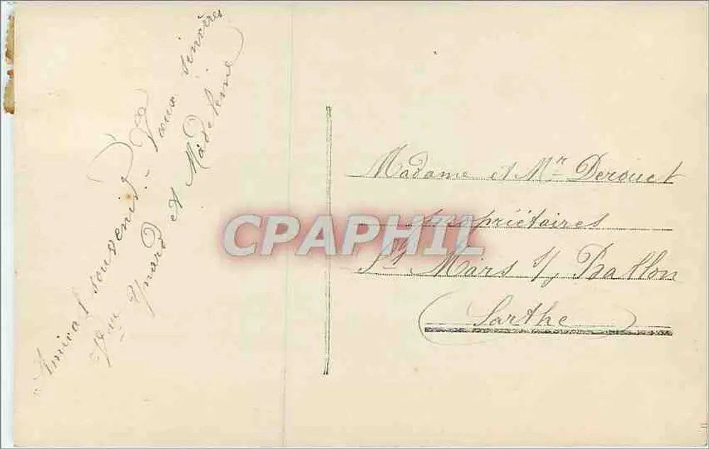 Femme et enfant en tenue d'hiver — scène hivernale — éditeur anonyme, n° 590 - Verso