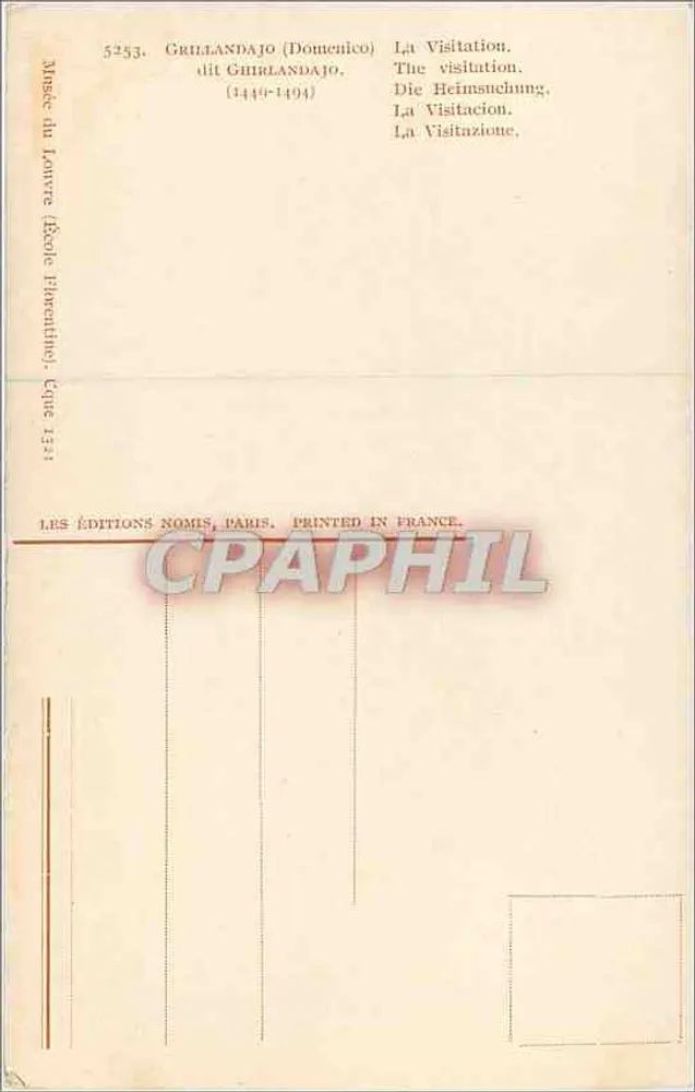 La Visitation — GrilANDAJO (Domenico) — Les Éditions Nomis, Paris - Verso