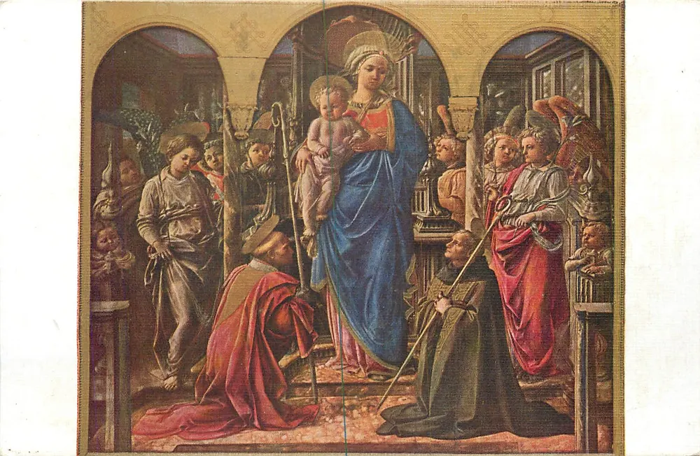 Die Jungfrau und das Kind Jesus — Fra Filippo Lippi — Musée du Louvre, Florentiner Schule, Rom 1314 - Vorderseite