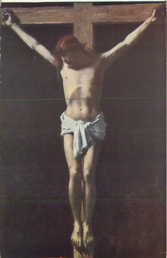 O Cristo crucificado — pintura de J.-J. Henner — edição francesa - Frente