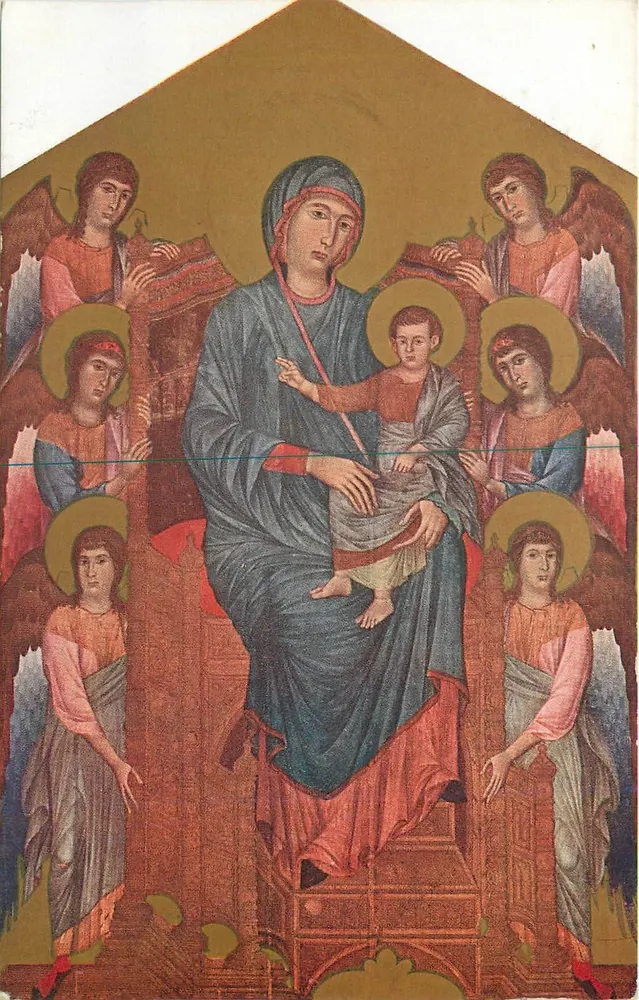A Virgem com os Anjos — Giovanni Cimabue — Museu do Louvre (Escola Florentina) — n° 5853 - Frente