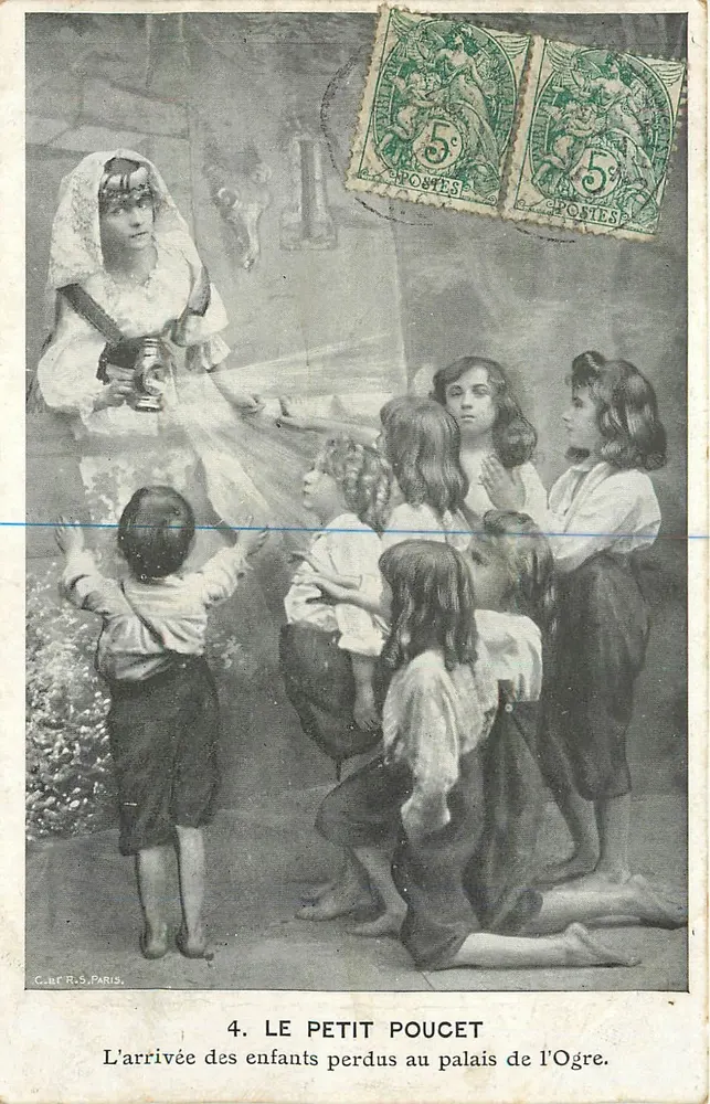 Die Ankunft der verlorenen Kinder am Schloss des Zorns — 4. LE PETIT POUCET — C. et R. S. PARIS - Vorderseite