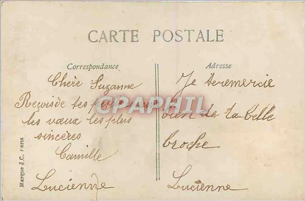 Santa Maria — Crianças com coroa de flores — J.C. PARIS - Verso