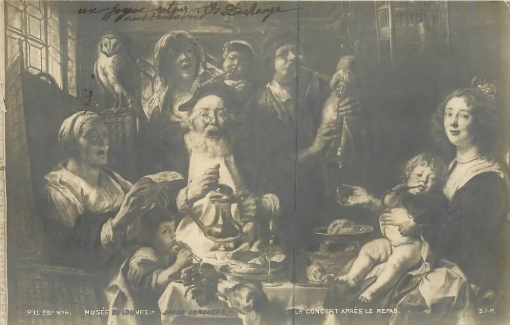 Le Concert Après le Repas — Janss Jordaens — Musée du Louvre — S.I.P. N°215 25° - Recto