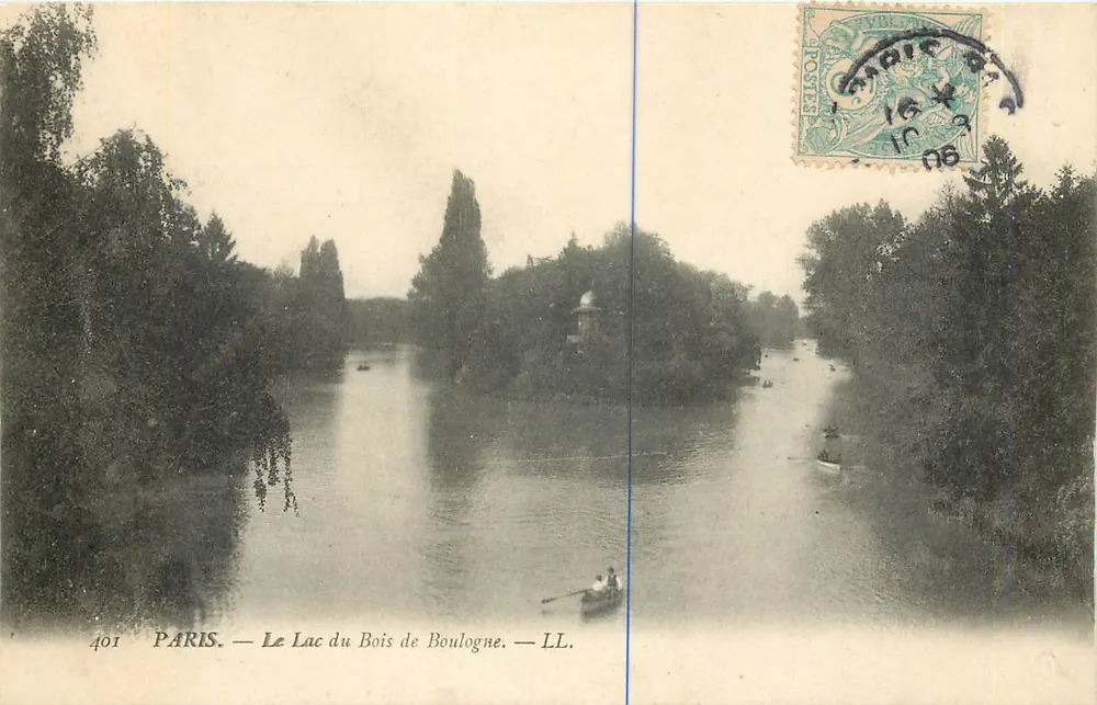 Paris — Le Lac du Bois de Boulogne — LL. — n°401 - Recto