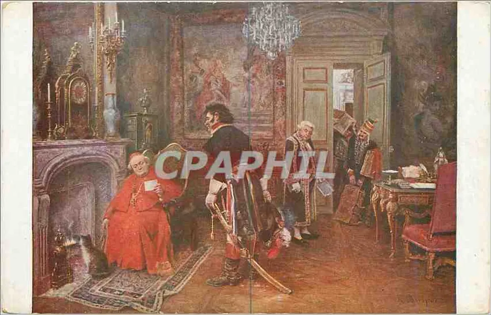 Sala de recepción del Papa — escena histórica — H. Brispot, N° 16 - Anverso