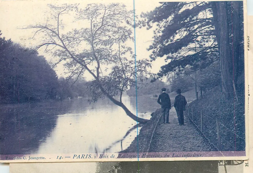 Parijs — Bois de Boulogne, Omgeving van het onderste meer — Processen C. Jeanette, n°14 - Voorkant
