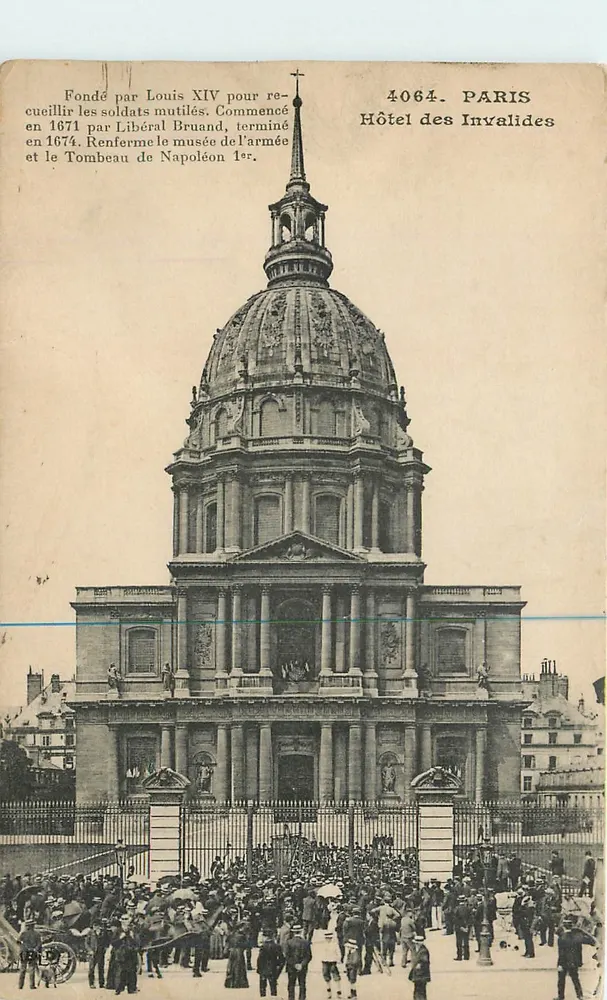 Hôtel des Invalides — Paris — editor desconhecido, n° 4064 - Frente