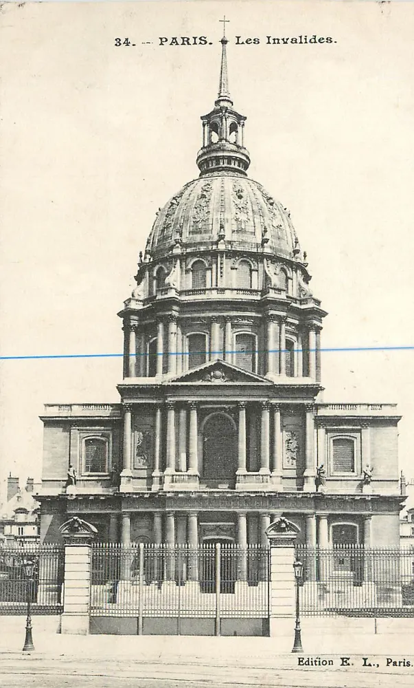 Paris — Les Invalides — Edição E. L., Paris - Frente
