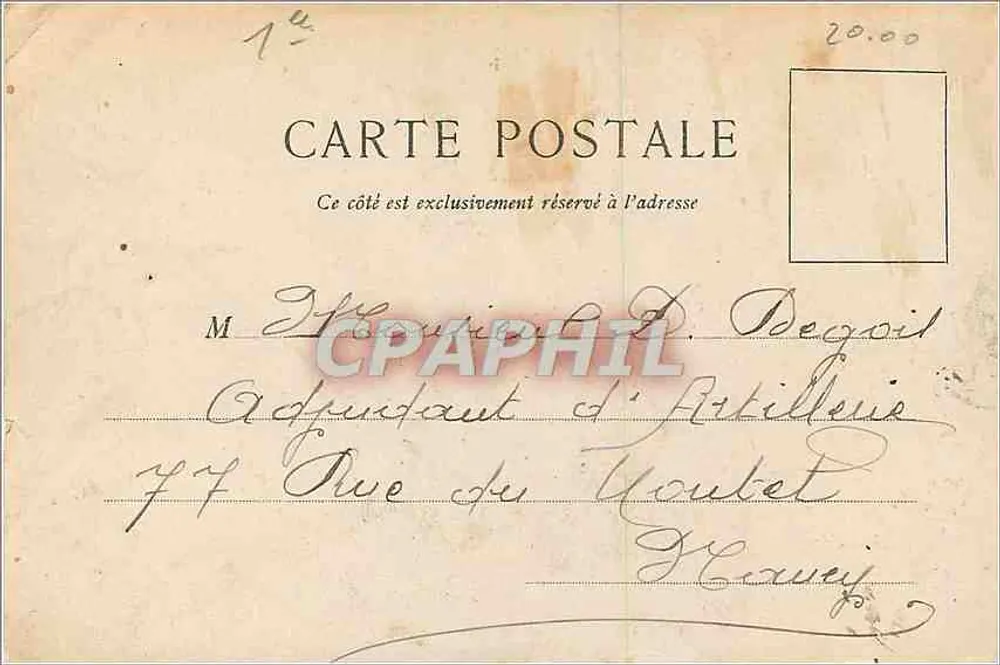 Paris - Palácio do Louvre - Pavilhão Richelieu — editor J.A. Tholozé - Verso
