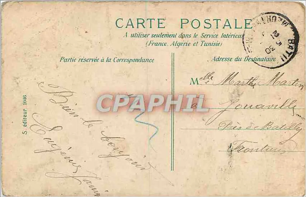 Paris - Saint-Augustin et Boulevard Malesherbes — éditeur S. éditeur 1906 - Verso