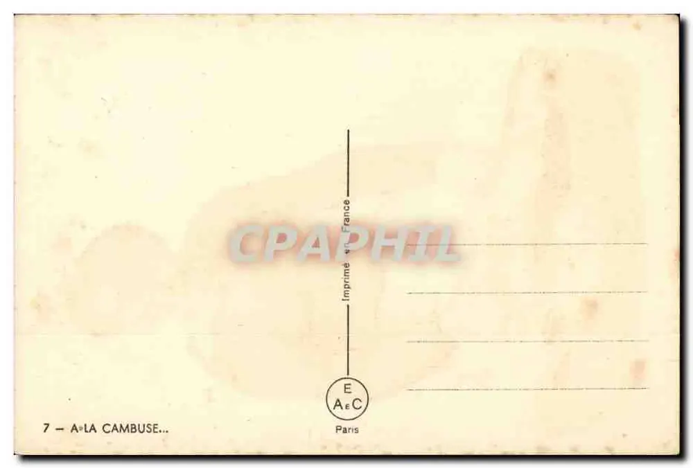 Poissonnier — La cambuse — Fernan Louis - Verso
