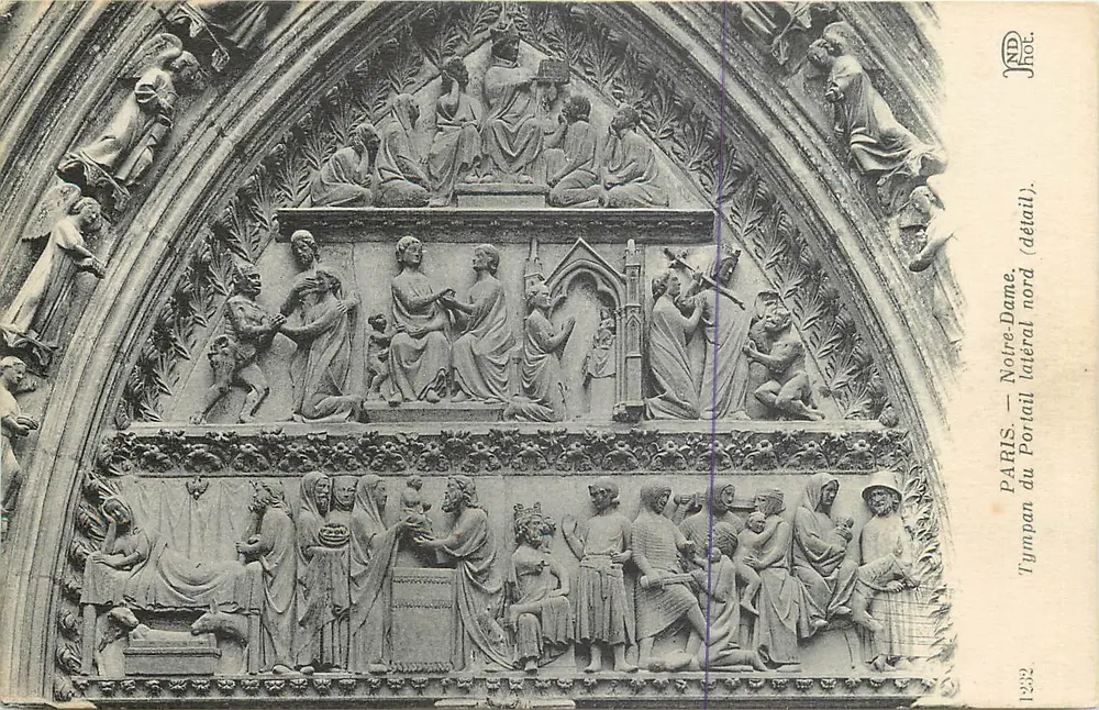 Paris — Notre-Dame — Nordportal (Detail) - Vorderseite
