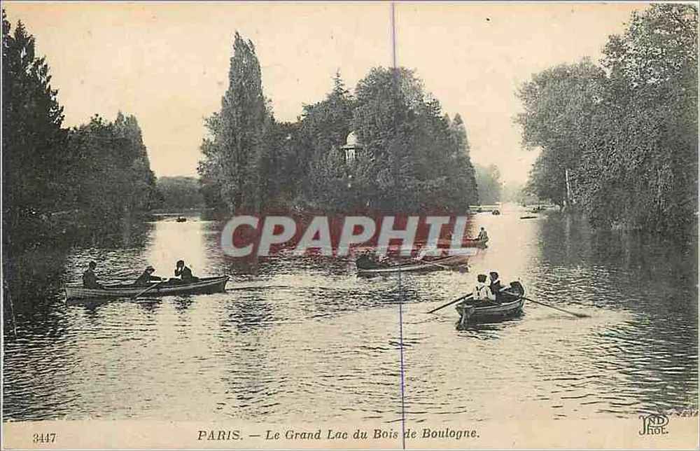 PARIS — Der Große See im Bois de Boulogne — JND Phot. - Vorderseite