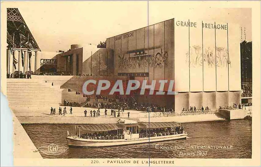 Pavilhão da Inglaterra — Exposição Internacional de Paris 1937 — H. CHIPAULT, Boulogne-sur-Seine - Frente