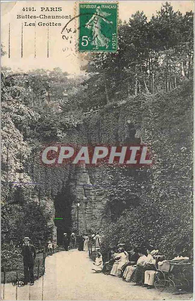 Buttes-Chaumont — As Grutas — Editor não identificado, n° de série 4191 - Frente