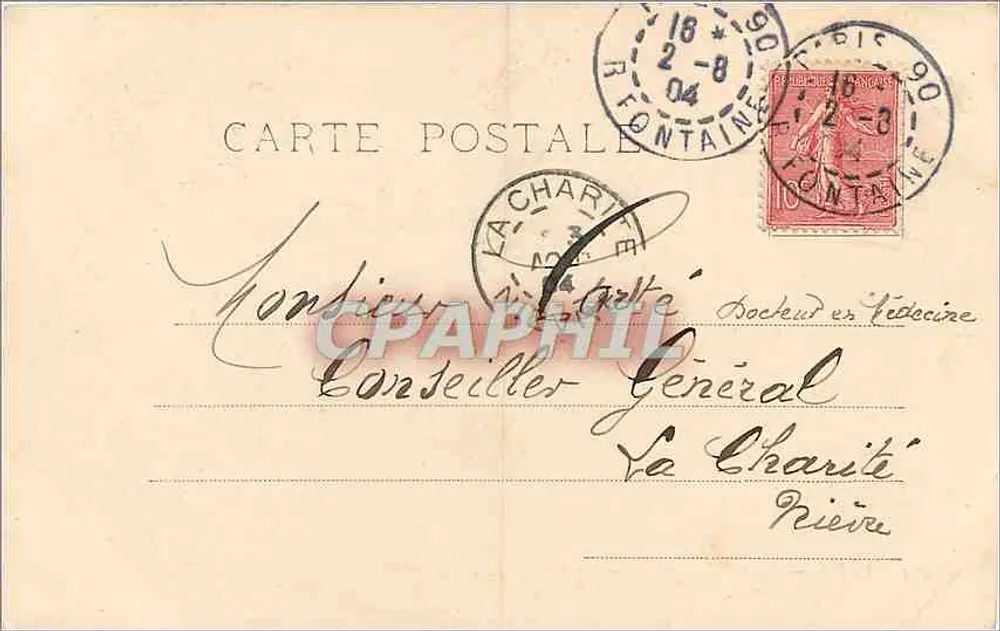 PARIS — Parque de Montsouris — O Lago — LL. — J. Cordier - Verso