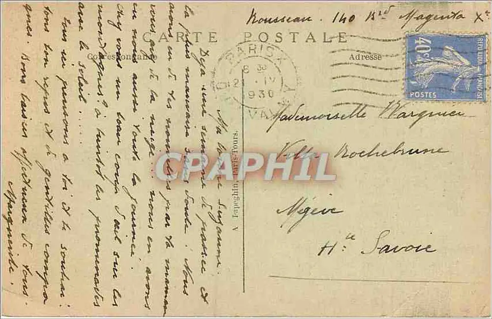 O Domo dos Invalidos — Paris — A. P. — n°65 - Verso