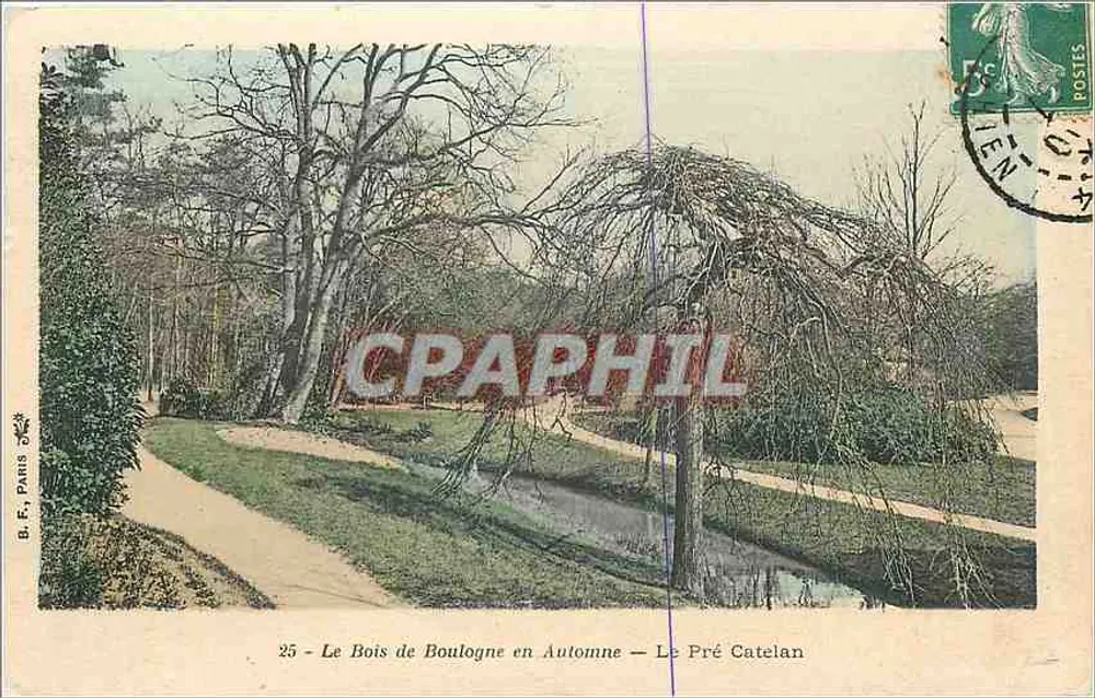 Der Bois de Boulogne im Herbst — Le Pré Catelan — B. E. Paris, Nr. 25 - Vorderseite
