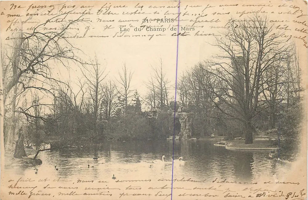 Lago do Champ de Mars — Paris — editor não identificado, n° de série 31 - Frente