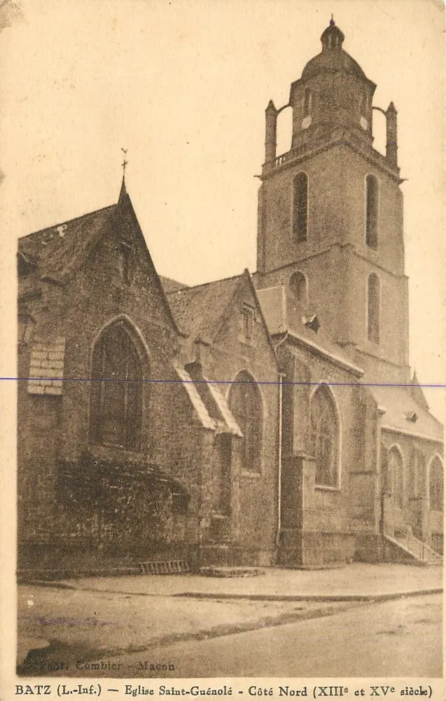 Batz (L.-Inf.) — Kirche Saint-Guénolé — Nordseite (13. und 15. Jahrhundert) - Vorderseite