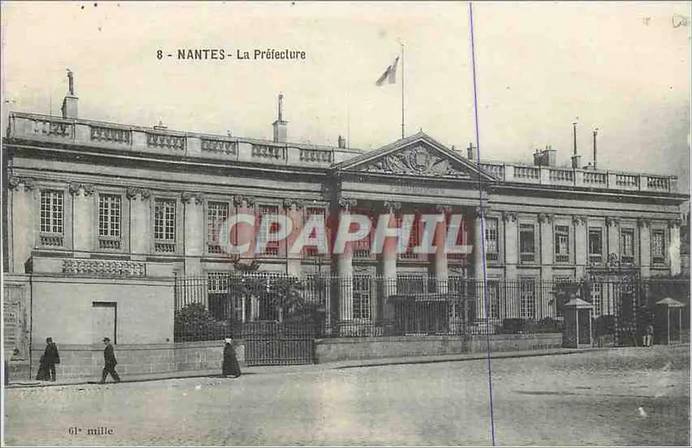 NANTES - Prefektura — wydawca F. Chaparon, Nantes, n° 8 - Awers