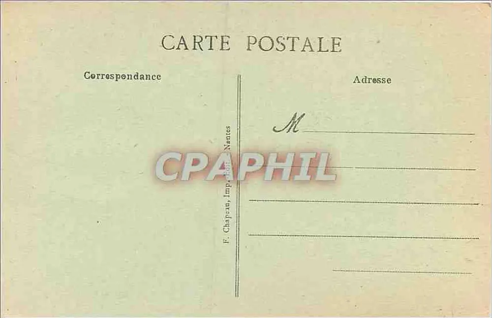 NANTES - Prefektura — wydawca F. Chaparon, Nantes, n° 8 - Rewers