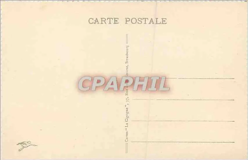 Strasbourg — Vue prise des Ponts-Couverts — Cartes 'La Cigogne', n°100 - Verso