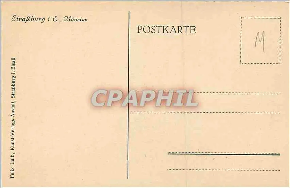 Estrasburgo — Catedral de Nossa Senhora — editor Felix Luth - Verso