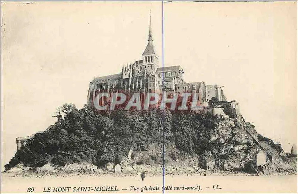 Mont Saint-Michel — Allgemeiner Blick (nordwestlicher Seite) — Verlag: Lévy Frères & Cie, Paris - Vorderseite