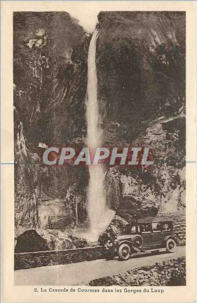 La Cascade de Courmes dans les Gorges du Loup — éditeur non identifié, n° de série 2 - Recto