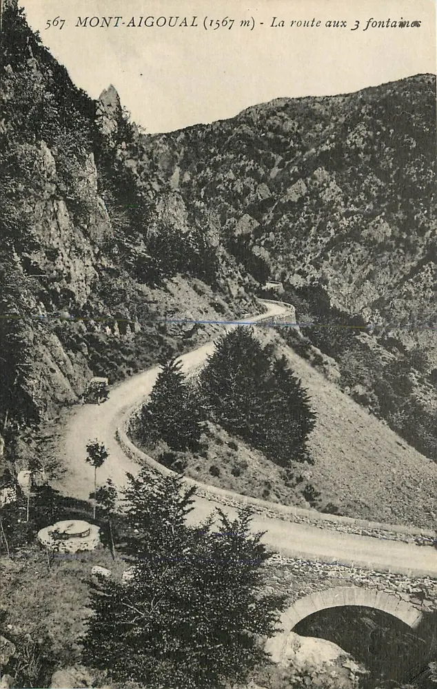 Mont-Aigoual (1567 m) — Die Straße zu den drei Brunnen — unbekannter Verleger - Vorderseite