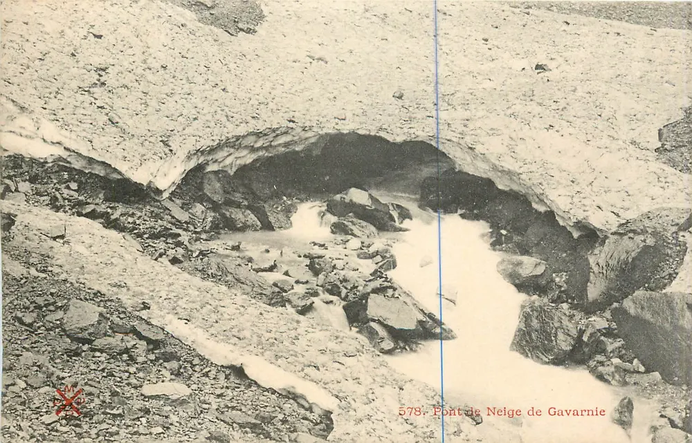 Pont de Neige de Gavarnie — vista do glaciar — editor AM Éditeur, n° 578 - Frente