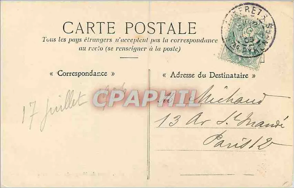 Pont de Neige de Gavarnie — vista do glaciar — editor AM Éditeur, n° 578 - Verso