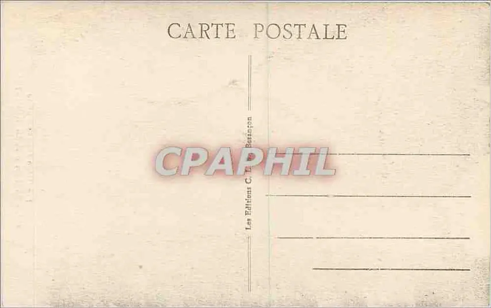 Frontière Franco-Suisse — Saut du DOUBS (haut. 27 m.) — Éditions C. L. Bastançon, n° 892 - Verso