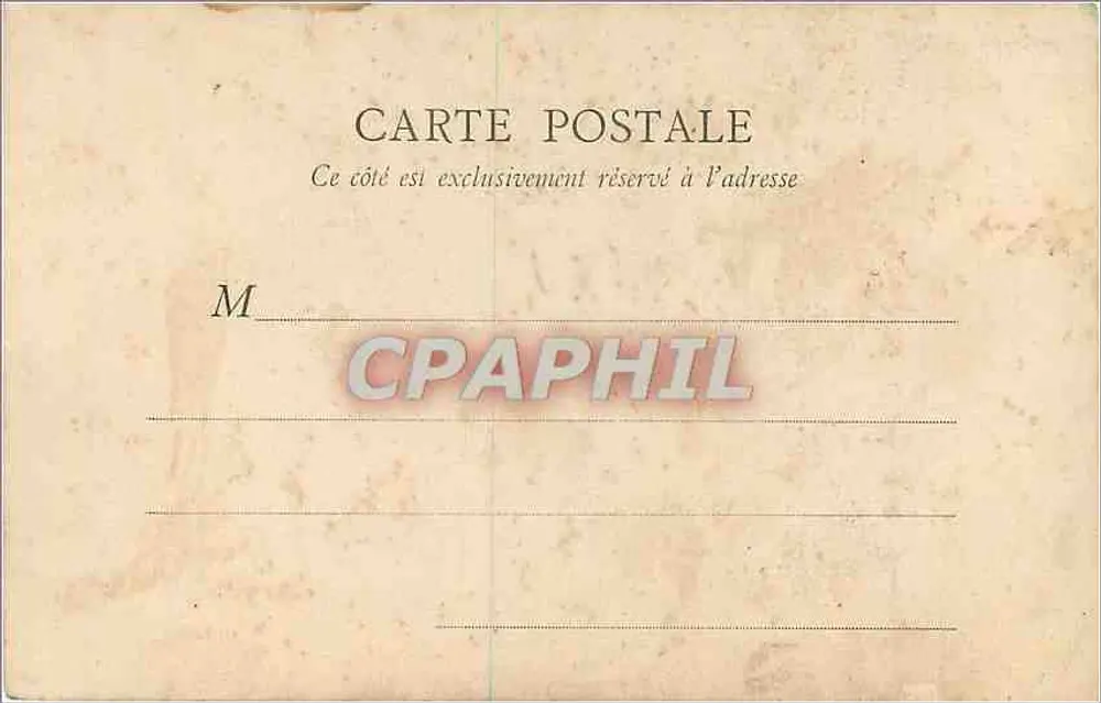 Estátua da Virgem em um santuário em ruínas — Propriedade de Combreux — Chartier frères, editor, Montargis - Verso