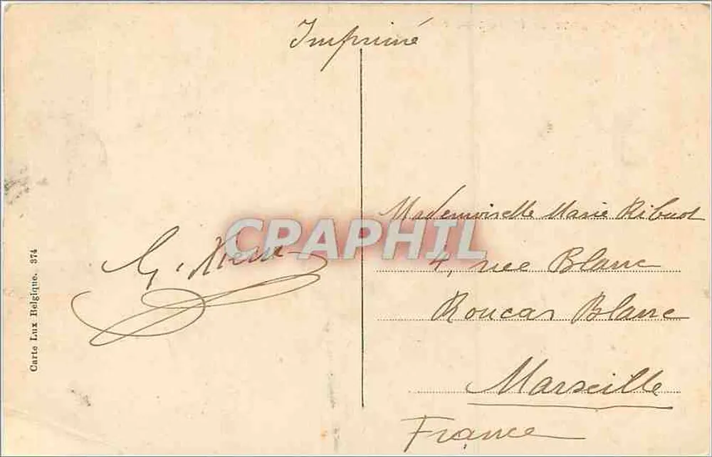 Antwerpen. Blick vom Tête de Flandre — Ansichtskarte aus der Serie 'Carte Lux Belgique' Nr. 374 - Rückseite