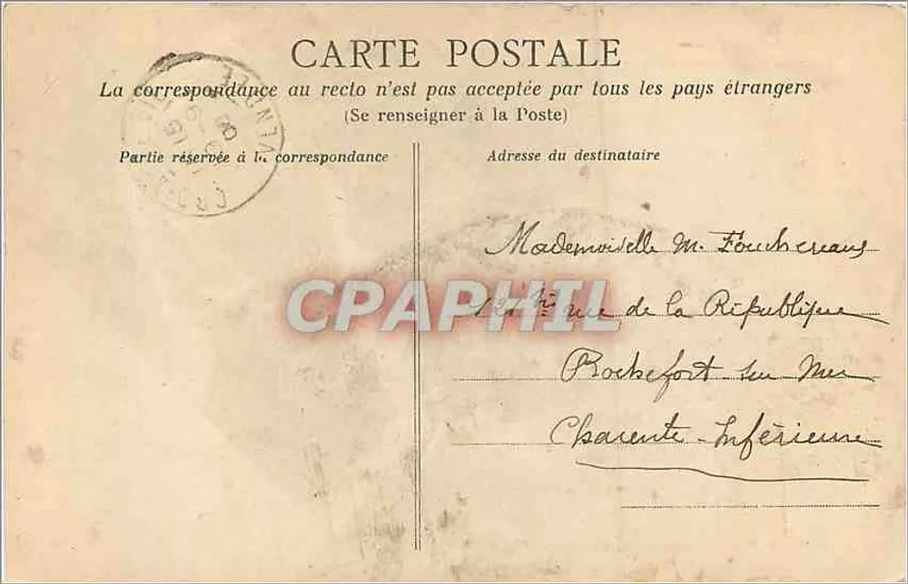 Die pittoreske Vendée — Sion, nahe Croix-de-Vie — Die durchbrochene Felsen — Verleger: Duclos, Foto La Bâche sur Loire - Rückseite