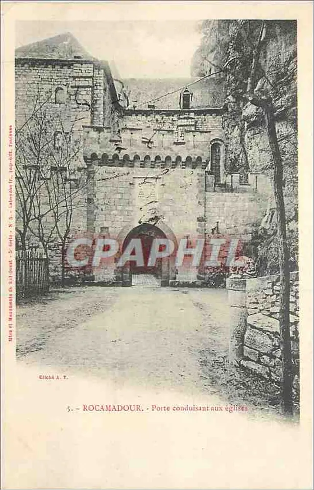 Rocamadour - Porte conduisant aux églises — Gliché A. T. — Série 5 - Recto