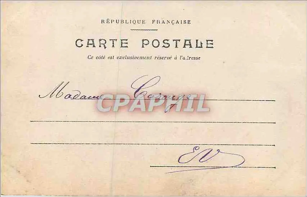 Criança em um jardim — Pintarnia — Carte postale francesa - Verso