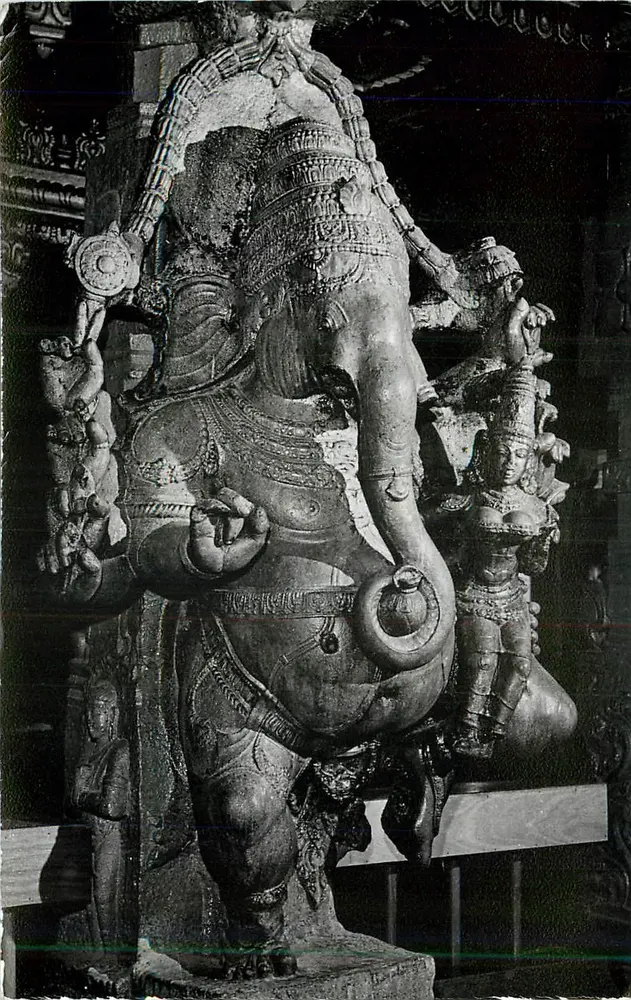 Templo de Sri Meenakshi - MADURAI — Sala de las mil columnas — EL GANESA QUE BAILA - Anverso