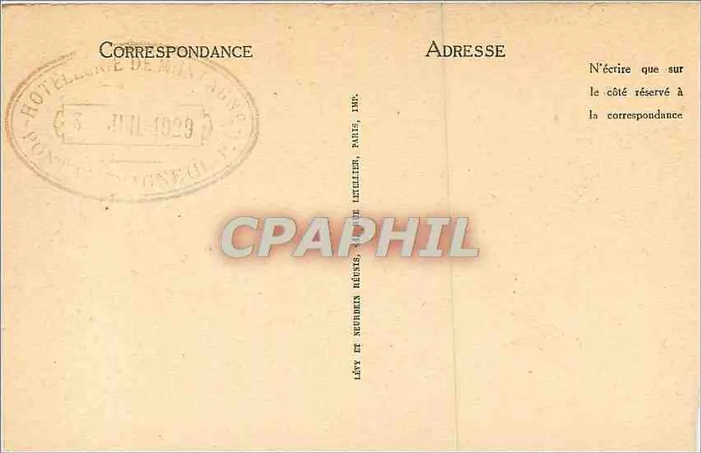 Env. de Cauterets — Le Pont d'Espagne et l'Hotellerie (alt. 1496 m.) — LL - Verso