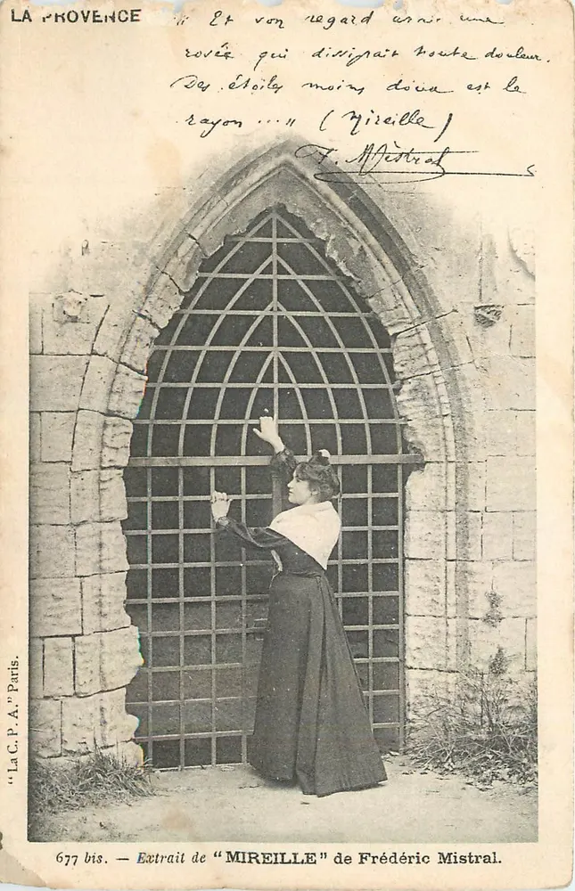 Mireille — Excerto de 'Mireille' de Frédéric Mistral — A C.P.A. Paris, n° 677 bis - Frente