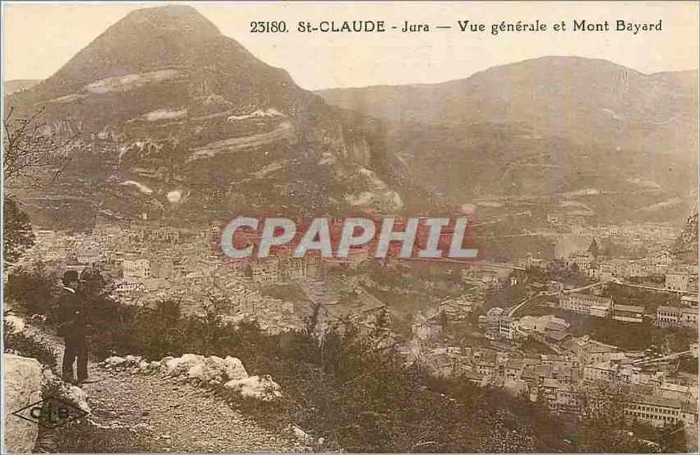 St-CLAUDE - Jura — Allgemeiner Blick und Mont Bayard — Verlag C. M. Dier-Besançon, n° 23180 - Vorderseite