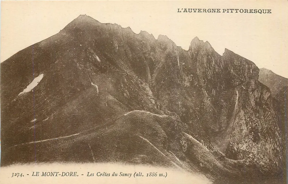 As Crêtes do Sancy (alt. 1886 m.) — O Mont-Dore — A Auvergne pitoresca — n° 3274 - Frente