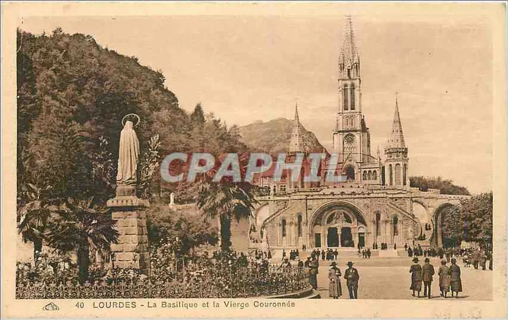 Lourdes - La Basilique et la Vierge Couronnée — n° 40 - Recto