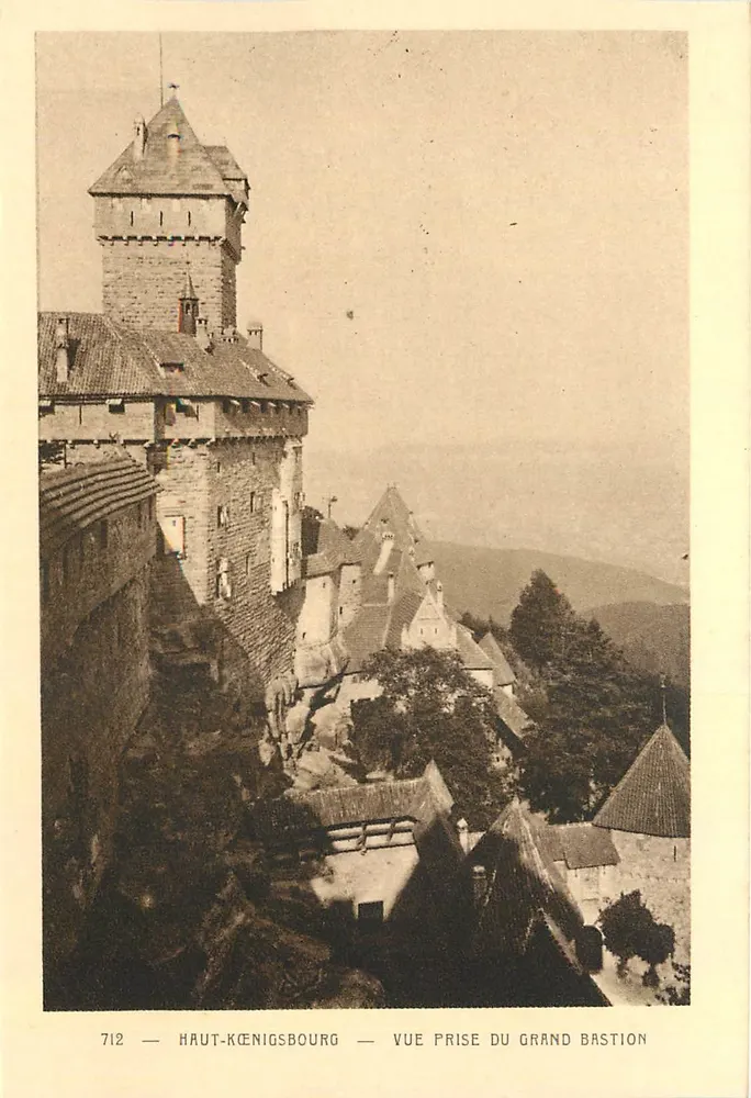 Haut-Kœnigsbourg — Ansicht vom Großen Bastion — Serie 712 - Vorderseite