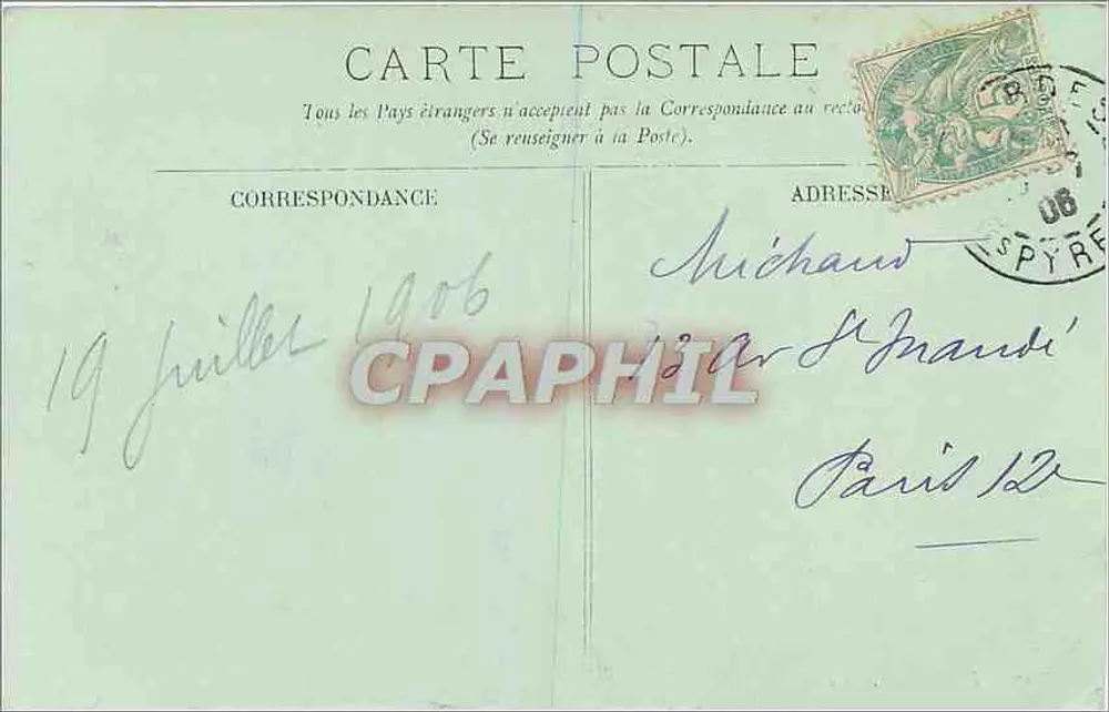 Lourdes — Le Château et les Montagnes — L.L. - Verso