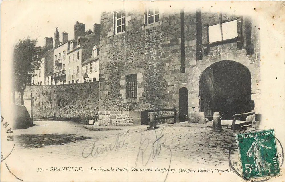 Granville - La Grande Porte, Boulevard Vaufléury — Geoffroy-Choinel, Granville - Recto