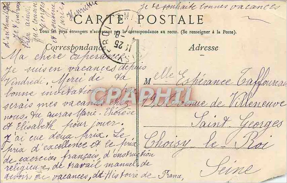 Amboise — Le Château — Galeries D'Anjou - Verso